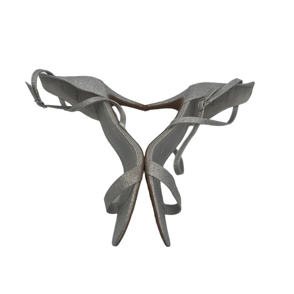 Dream Pairs Silver Glitter Adjustable Ankle Strap Heels Size 11 Women’s - Picture 4 of 8